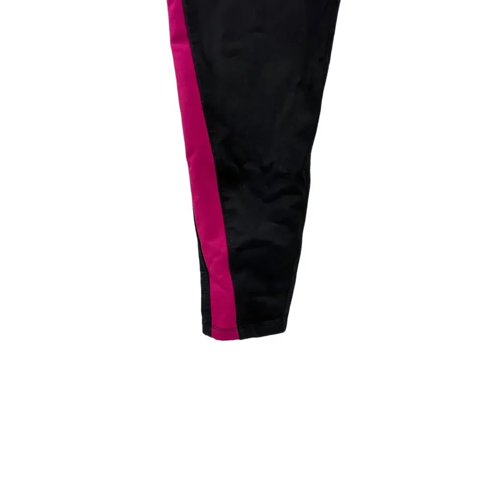 Athletic Works Black Pink Stripe Athletic Leggings Youth Size XL 14-16